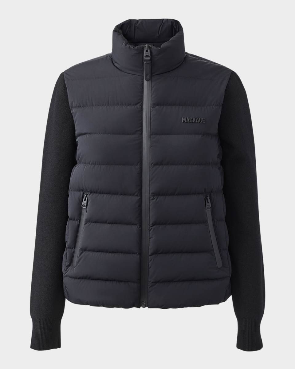 Oceane-City Light Down Mixed-Media Jacket